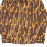 INDIVI Womens Shirt Brown Crazy Pattern Long Sleeve M