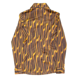 INDIVI Womens Shirt Brown Crazy Pattern Long Sleeve M