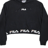 FILA Cropped Womens Black Hoodie M