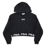 FILA Cropped Womens Black Hoodie M