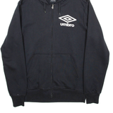 UMBRO Mens Black Hoodie Full Zip S