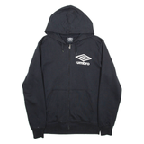 UMBRO Mens Black Hoodie Full Zip S