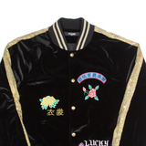 JADED Womens Bomber Jacket Black Velvet S