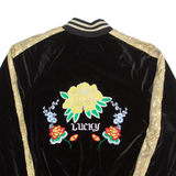 JADED Womens Bomber Jacket Black Velvet S