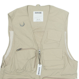 GARAGE Mens Gilet Beige Nylon S