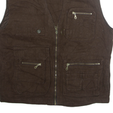 ST. JOHNS BAY Mens Gilet Brown L
