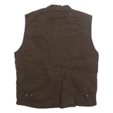 ST. JOHNS BAY Mens Gilet Brown L