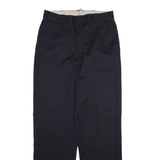 DICKIES Mens Trousers Black Regular Straight W34 L33