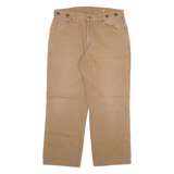 DULUTH TRADING Mens Trousers Beige Relaxed Straight W36 L30