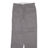DICKIES 875 Workwear Mens Trousers Grey Regular Straight W34 L34