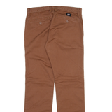 VANS Mens Trousers Brown Slim Straight W30 L30