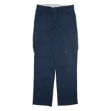 DICKIES Cargo Mens Trousers Blue Relaxed Straight W32 L34