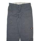 DICKIES Mens Trousers Grey Loose Straight W38 L32