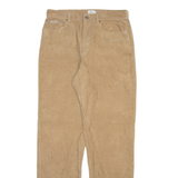 CALVIN KLEIN Womens Corduroy Trousers Beige Regular Straight W32 L32