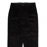 NAUTICA Mens Corduroy Trousers Black Relaxed Straight W36 L30