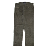 CALVIN KLEIN Womens Corduroy Trousers Grey Regular Straight W38 L32