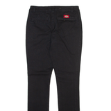 DICKIES Womens Trousers Black Slim Straight W26 L31
