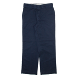 DICKIES 874 Workwear Mens Trousers Blue Regular Straight W33 L30