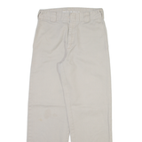 DICKIES Womens Trousers Grey Regular Straight W26 L27