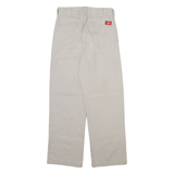 DICKIES Womens Trousers Grey Regular Straight W26 L27
