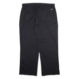 DICKIES Mens Trousers Black Regular Straight W36 L30