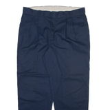 DICKIES Mens Trousers Blue Relaxed Tapered W42 L32