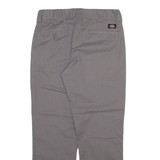 DICKIES Mens Trousers Grey Regular Straight W32 L28