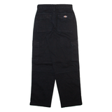 DICKIES Cargo Womens Trousers Black Relaxed Straight W24 L27