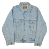 HAGGAR CLOTHING CO Mens Denim Jacket Blue L