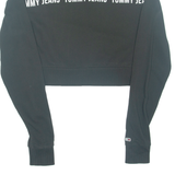 TOMMY HILFIGER Tommy Jeans Cropped Womens Sweatshirt Black XS