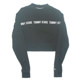 TOMMY HILFIGER Tommy Jeans Cropped Womens Sweatshirt Black XS
