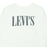 LEVI'S Womens Sweatshirt White S