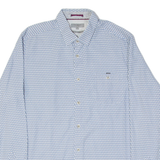 TED BAKER Mens Shirt Blue Geometric Long Sleeve M
