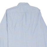 TED BAKER Mens Shirt Blue Geometric Long Sleeve M