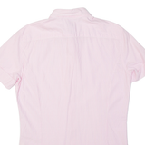 DIESEL Mens Flannel Shirt Pink Striped L