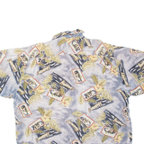 PAZZO Mens Hawaiian Shirt Blue Floral XL