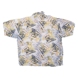 PAZZO Mens Hawaiian Shirt Blue Floral XL