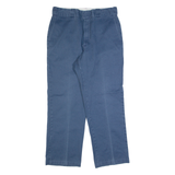DICKIES Workwear Mens Trousers Blue Regular Straight W34 L30