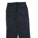 DICKIES Cargo Workwear Mens Trousers Black Regular Straight W32 L30
