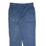 DICKIES Workwear Mens Trousers Blue Regular Straight W38 L34