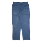 DICKIES Workwear Mens Trousers Blue Regular Straight W38 L34