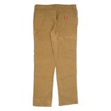 DICKIES Workwear Womens Trousers Brown Regular Straight W34 L31
