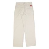 DICKIES Workwear Womens Trousers Cream Regular Straight W27 L28