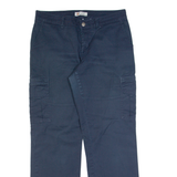 DICKIES Cargo Workwear Womens Trousers Blue Regular Straight W30 L30
