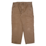 FULL BLUE Carpenter Workwear Mens Trousers Brown Regular Straight W40 L30