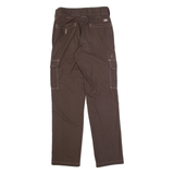 DICKIES Cargo Workwear Mens Trousers Brown Regular Straight W29 L32
