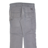 DICKIES Carpenter Workwear Mens Trousers Grey Regular Straight W42 L32
