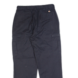 DICKIES Cargo Workwear Mens Trousers Blue Regular Straight W34 L32
