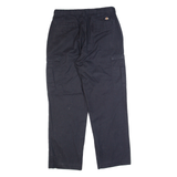 DICKIES Cargo Workwear Mens Trousers Blue Regular Straight W34 L32