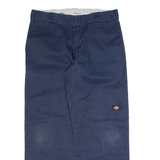 DICKIES Workwear Mens Trousers Blue Loose Straight W34 L30
